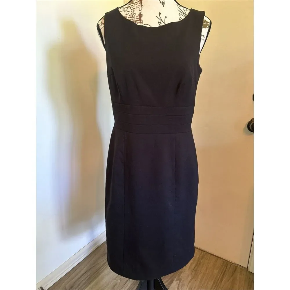 EUC‎ H&M Black Empire Waist Sheath Dress - Size 8